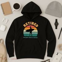 Retired Funny Retirement Beach Gift Hoodie thumb 3