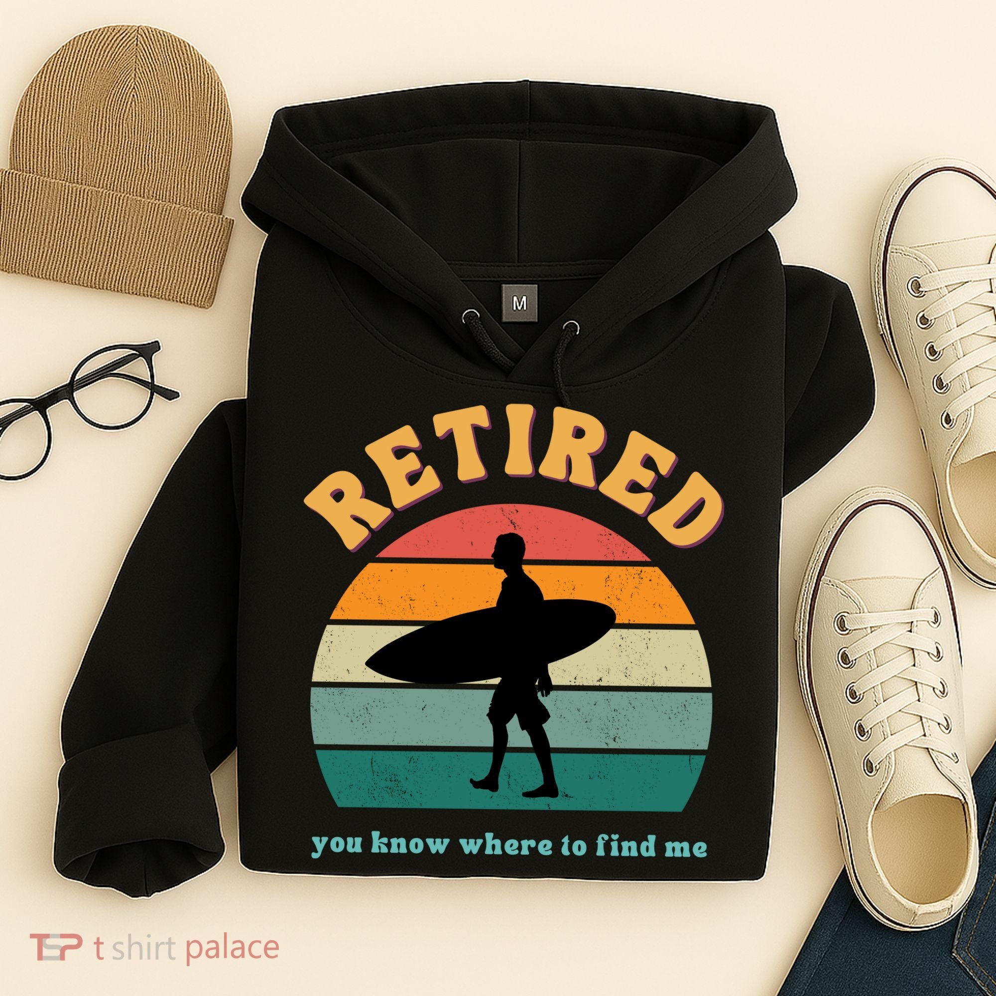 Retired Funny Retirement Beach Gift Hoodie