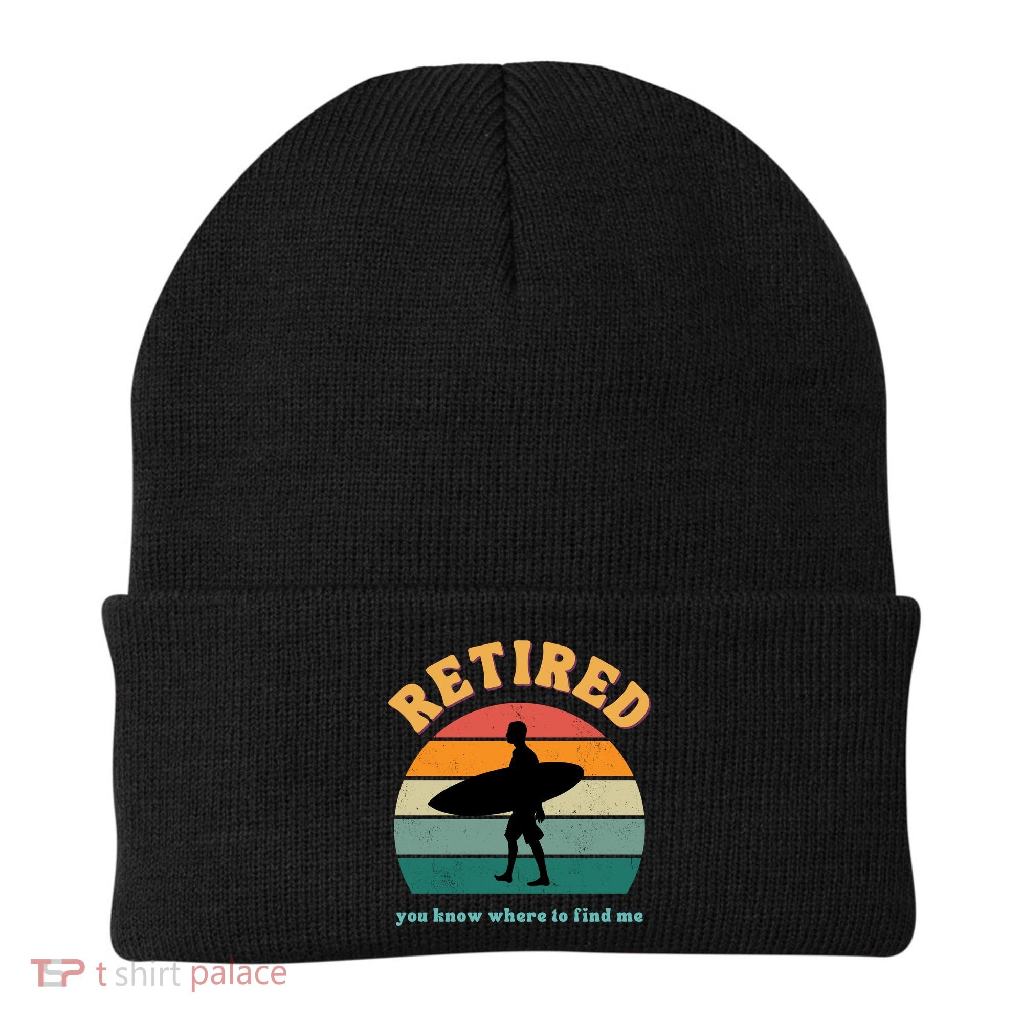 Retired Funny Retirement Beach Gift Beanie