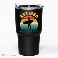 Retired Funny Retirement Beach Gift Tumbler thumb 0
