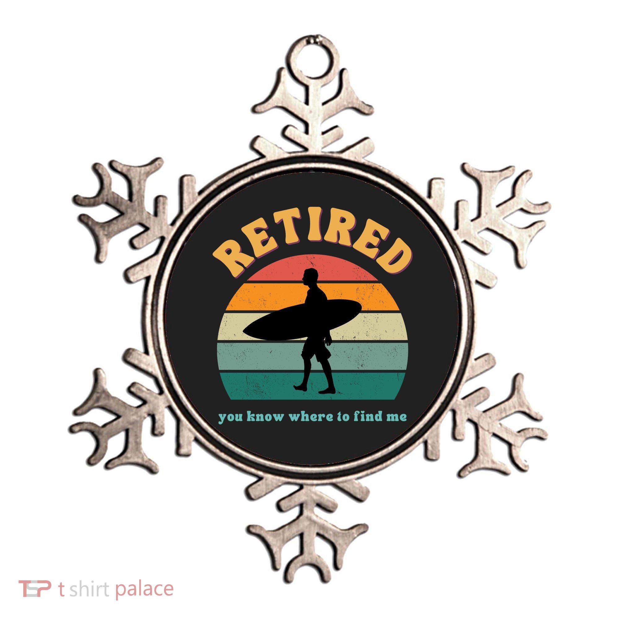 Retired Funny Retirement Beach Gift Ornament