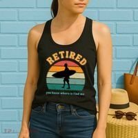Retired Funny Retirement Beach Gift Women's Tank Top thumb 2