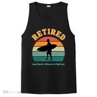 Retired Funny Retirement Beach Gift PosiCharge Competitor Tank thumb 0