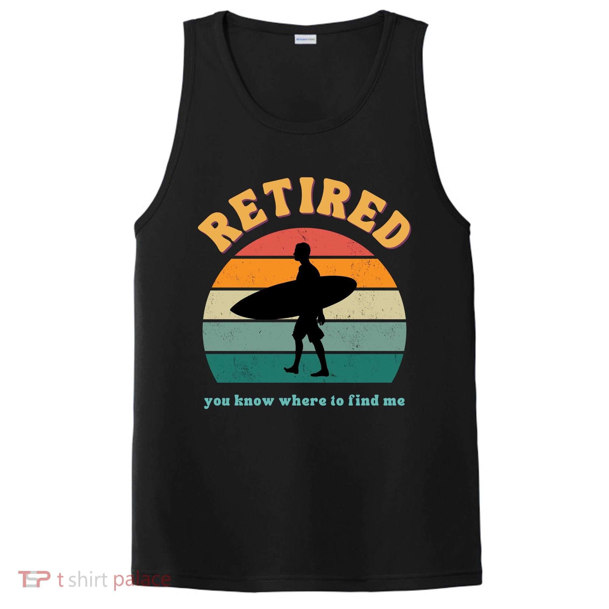 Retired Funny Retirement Beach Gift PosiCharge Competitor Tank