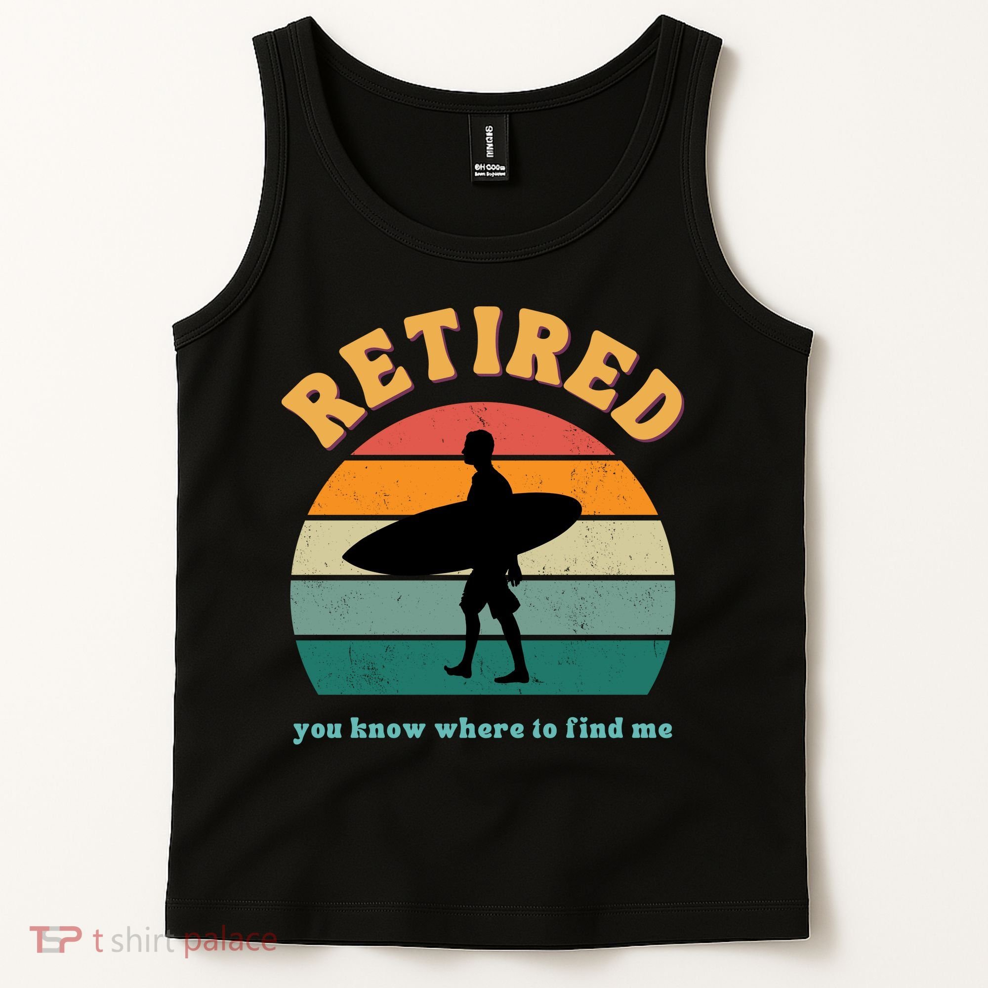 Retired Funny Retirement Beach Gift Tank Top