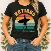 Retired Funny Retirement Beach Gift Women's T-Shirt thumb 2