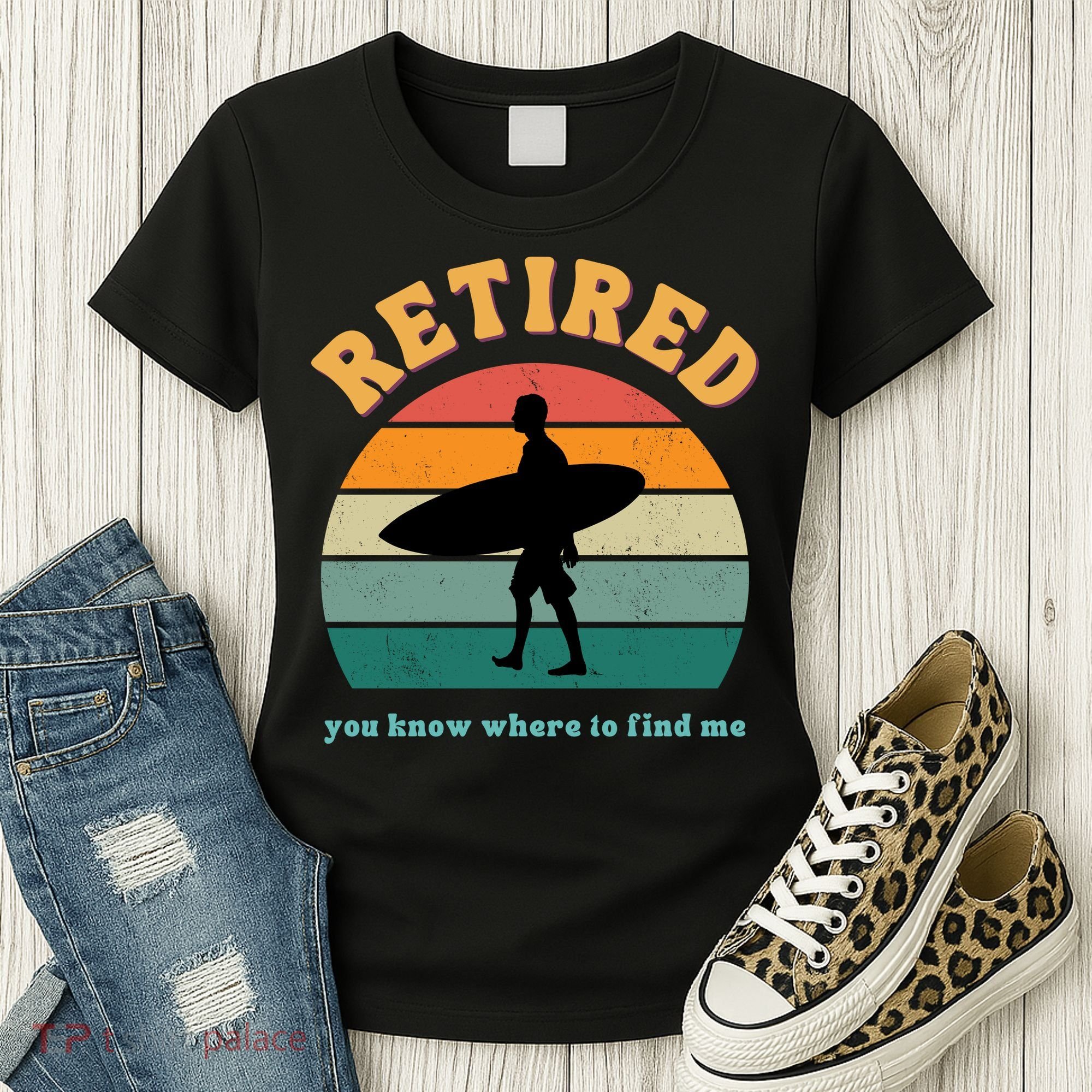 Retired Funny Retirement Beach Gift Women's T-Shirt