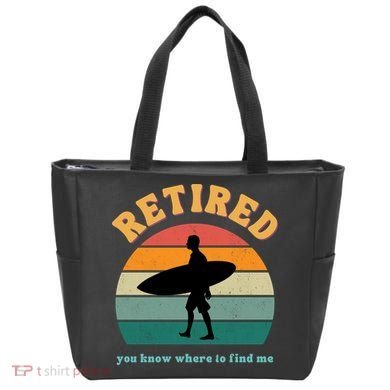 Retired Funny Retirement Beach Gift Tote Bag