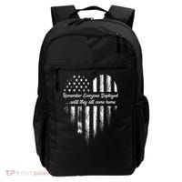 Red Friday Remember Everyone Deployed American Flag Heart Backpack thumb 0