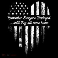 Red Friday Remember Everyone Deployed American Flag Heart Backpack thumb 2