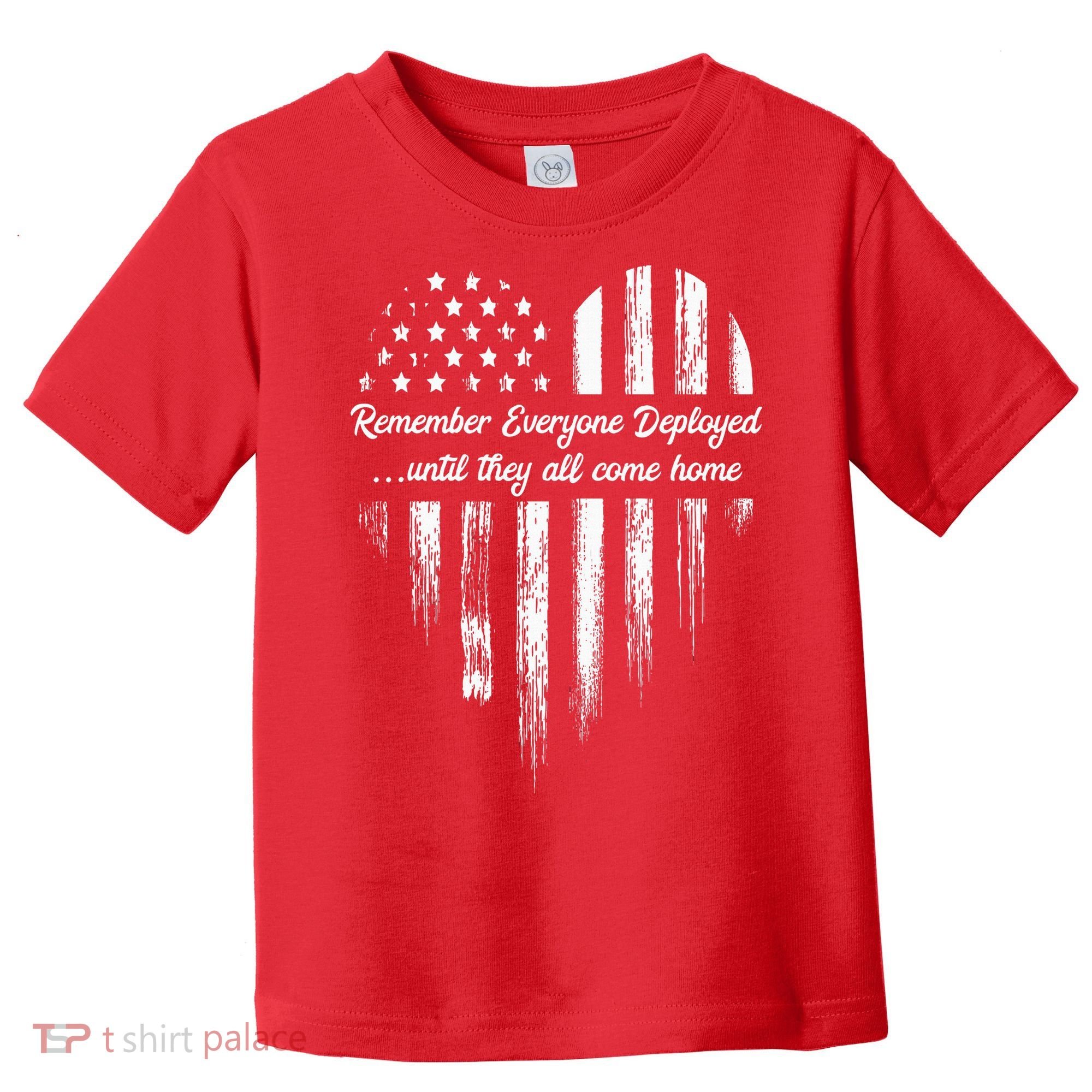 Red Friday Remember Everyone Deployed American Flag Heart Toddler T-Shirt