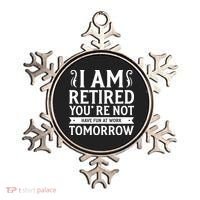 Retired Funny Retirement Gift Ornament thumb 0