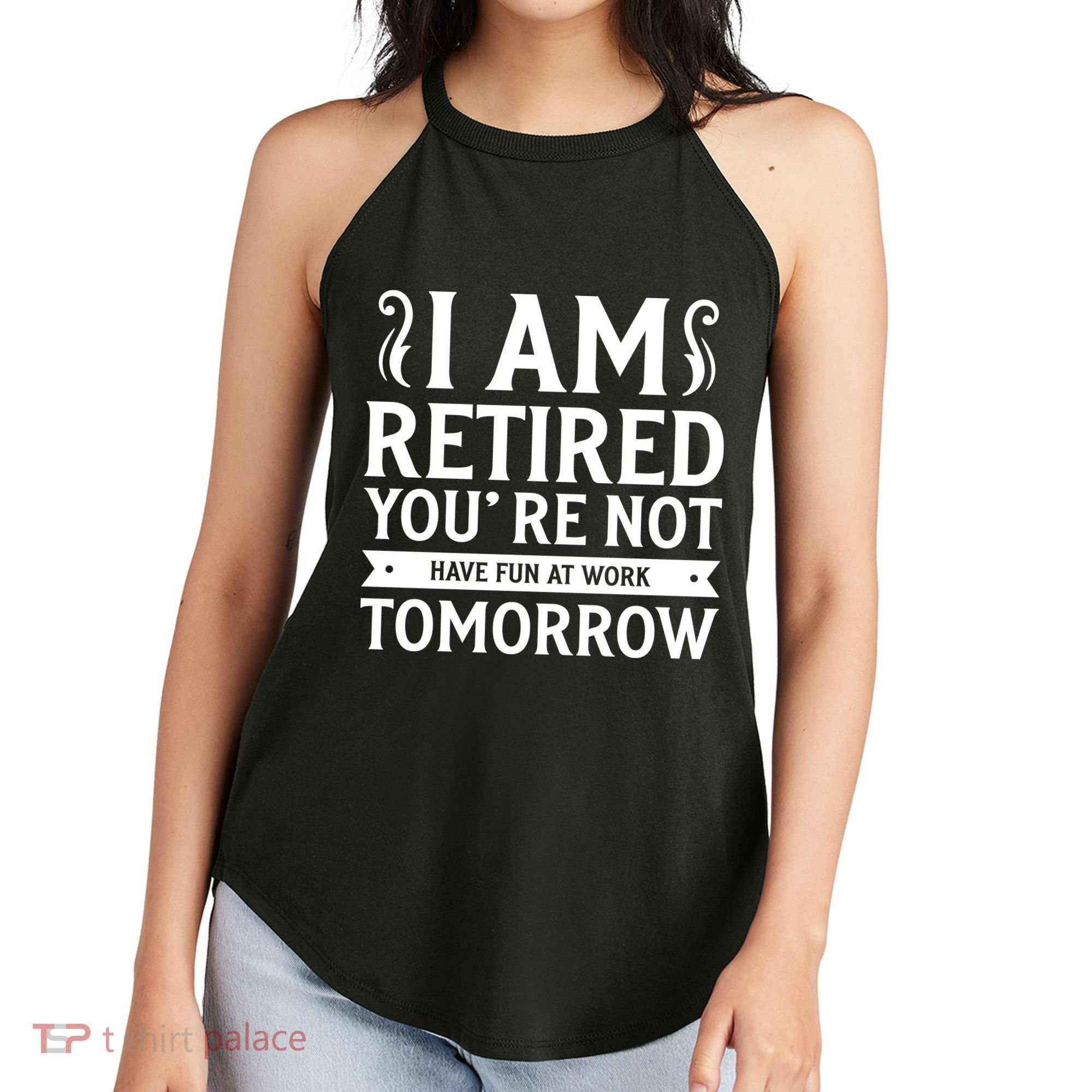 Retired Funny Retirement Gift Women's Perfect Tri Rocker Tank