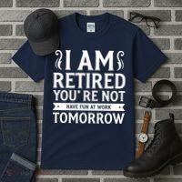 Retired Funny Retirement Gift Tall T-Shirt thumb 3