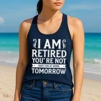 Retired Funny Retirement Gift Women's Tank Top thumb 2