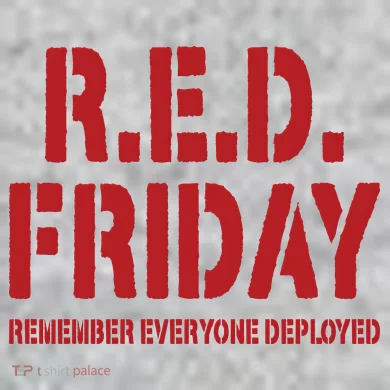 RED Friday Remember Everyone Deployed The Baniff Cuffed Pom Beanie