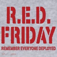 RED Friday Remember Everyone Deployed Women's Racerback Cropped Tank thumb 2