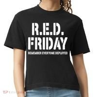 RED Friday Remember Everyone Deployed Comfort Colors Boxy T-Shirt thumb 0