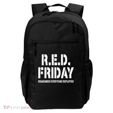 RED Friday Remember Everyone Deployed Backpack