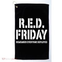 RED Friday Remember Everyone Deployed Golf Towel thumb 0
