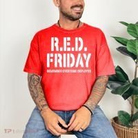 RED Friday Remember Everyone Deployed Comfort Colors T-Shirt thumb 3