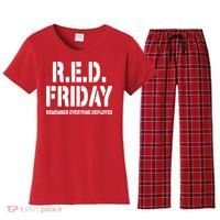 RED Friday Remember Everyone Deployed Women's Flannel Pajama Set thumb 0