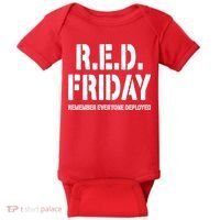 RED Friday Remember Everyone Deployed Baby Bodysuit thumb 0