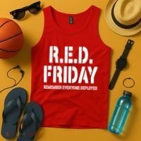 RED Friday Remember Everyone Deployed Tank Top thumb 4