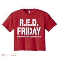 RED Friday Remember Everyone Deployed Women's Crop Top Tee thumb 0