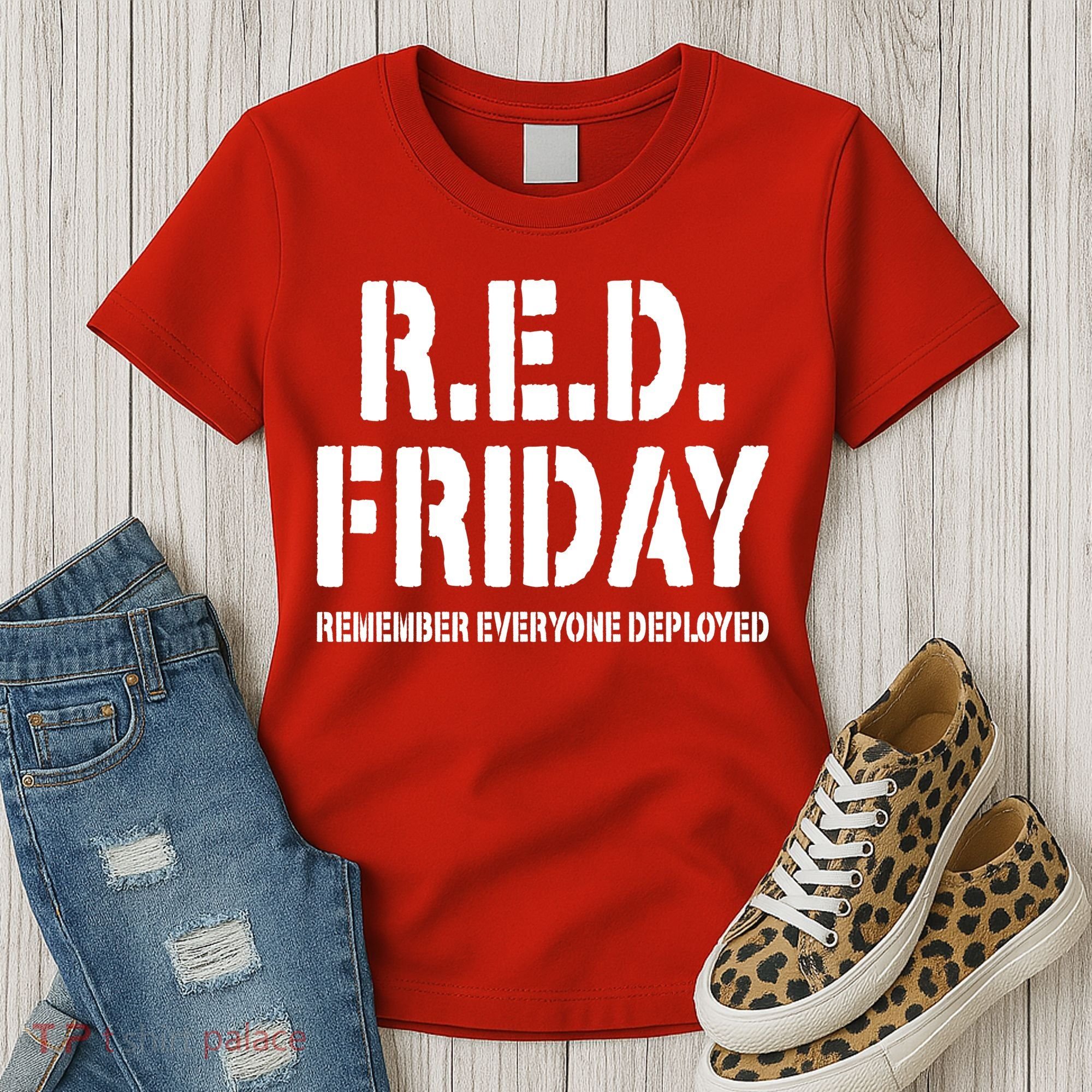 RED Friday Remember Everyone Deployed Women's T-Shirt