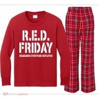 RED Friday Remember Everyone Deployed Kids Long Sleeve Plaid Pajama Set thumb 0