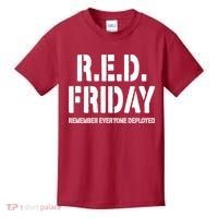 RED Friday Remember Everyone Deployed Kids T-Shirt thumb 0