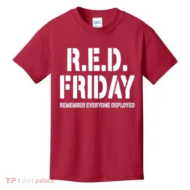 RED Friday Remember Everyone Deployed Kids T-Shirt