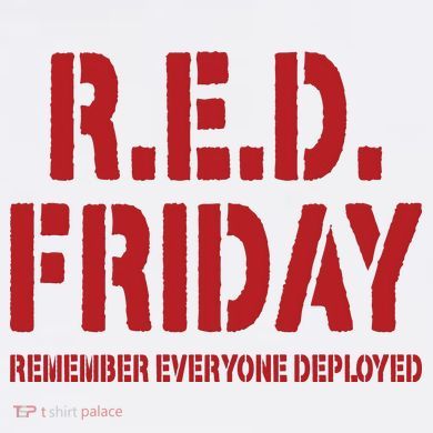 RED Friday Remember Everyone Deployed Comfort Colors Garment-Dyed Hooded Sweatshirt