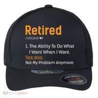 Retired Funny Retirement Gift Flexfit Unipanel Trucker Cap thumb 0