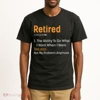 Retired Funny Retirement Gift Tall T-Shirt thumb 2