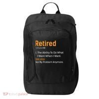 Retired Funny Retirement Gift City Backpack thumb 0