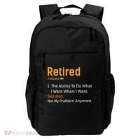 Retired Funny Retirement Gift Backpack thumb 0