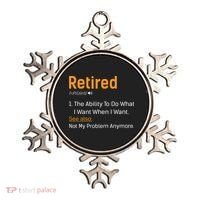 Retired Funny Retirement Gift Ornament thumb 0