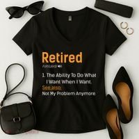 Retired Funny Retirement Gift Women's V-Neck T-Shirt thumb 2