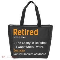 Retired Funny Retirement Gift Tote Bag thumb 0