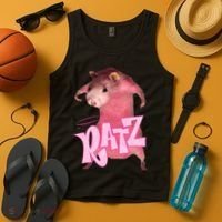 Ratz Funny Rat Funny Mouse Ratz Pink Ratz Mouse Meme Tank Top thumb 4
