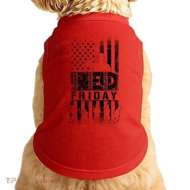 RED Friday Remember Everyone Deployed Doggie Tank