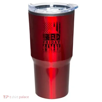 RED Friday Remember Everyone Deployed Tumbler