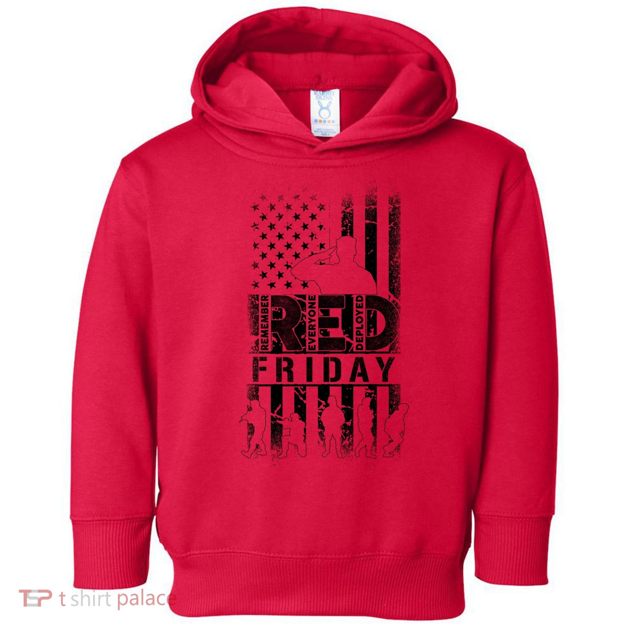 RED Friday Remember Everyone Deployed Toddler Hoodie