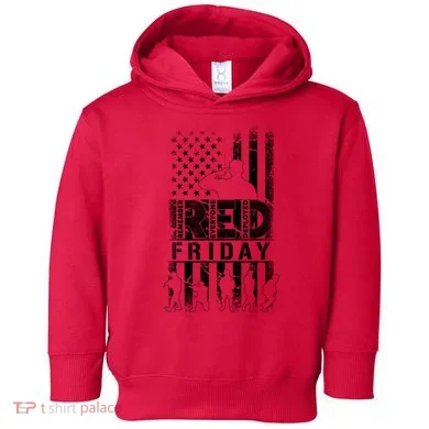 RED Friday Remember Everyone Deployed Toddler Hoodie