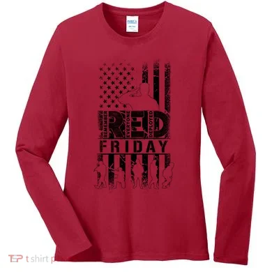RED Friday Remember Everyone Deployed Women's Long Sleeve Shirt