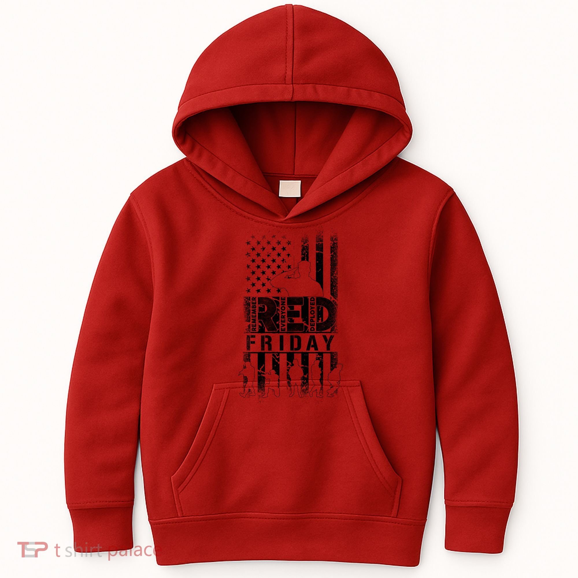 RED Friday Remember Everyone Deployed Kids Hoodie