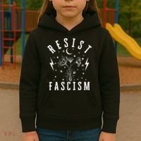 Resist Fascism Kids Hoodie thumb 3