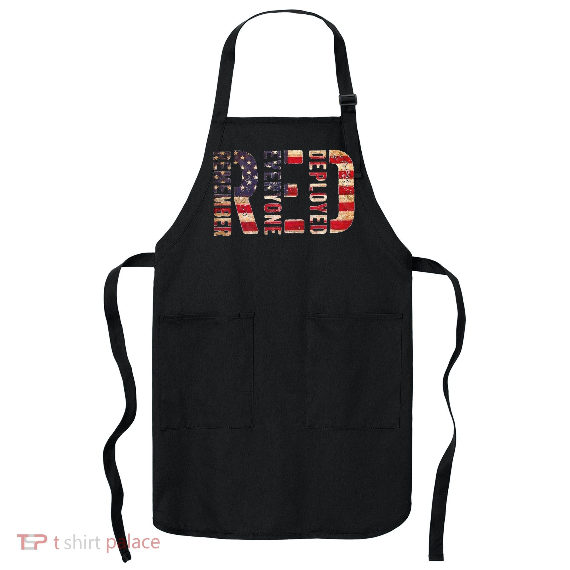 Red Fridays Remember Everyone Deployed American Flag Apron
